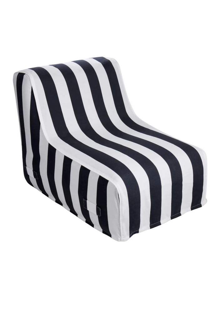 Inflatable Stripe Outdoor Chair - Black/White