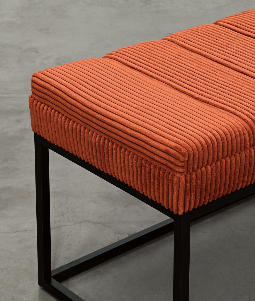 Fabio Ottoman - Burnt Orange Cord