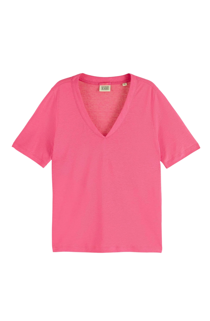 Soft V-Neck T-Shirt - Pink