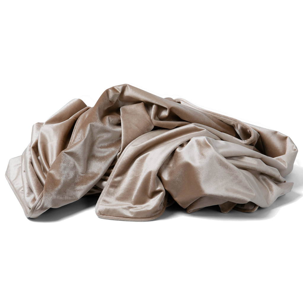 Flora Velvet Throw - Champagne