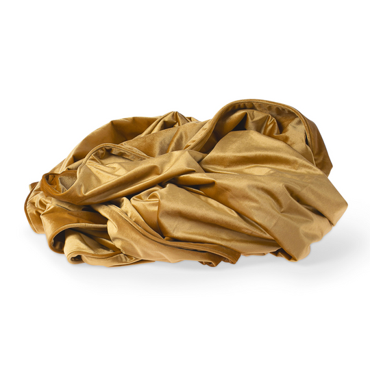 Flora Velvet Throw - Mustard