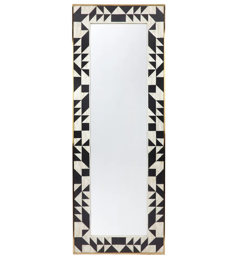 Huxle Bone Inlay Floor Mirror