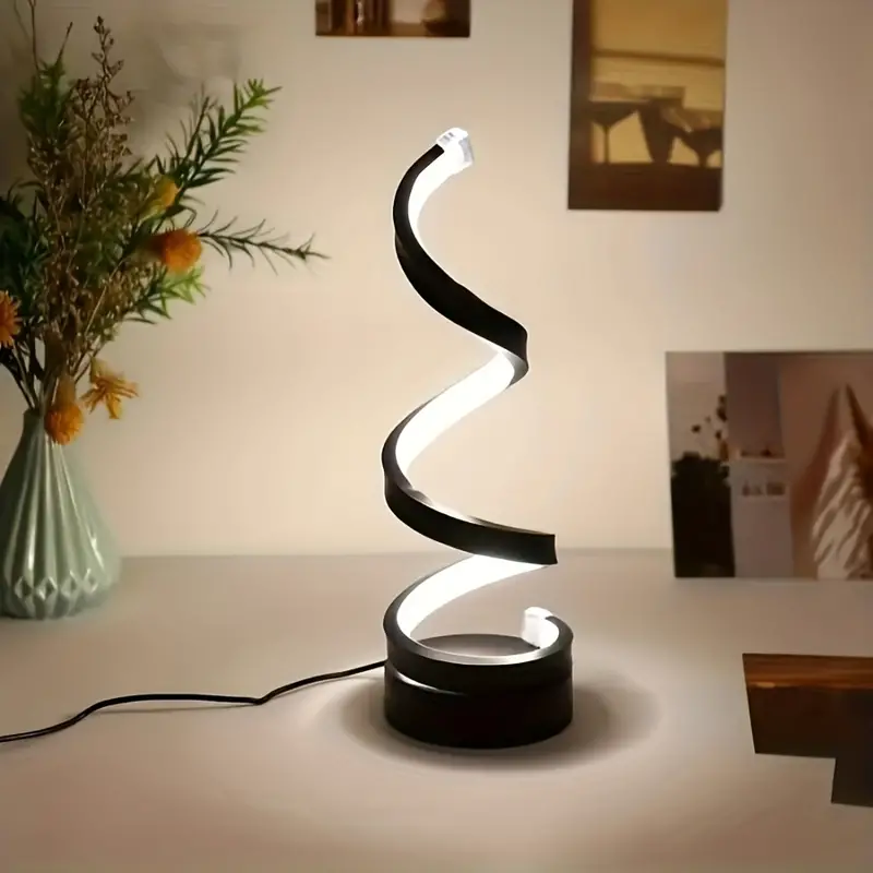 Spiral USB Table Lamp