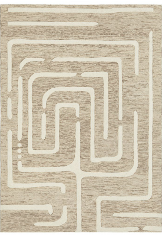 Sullima Maze Linen Rug