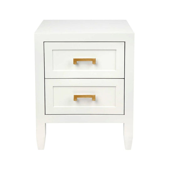 Suman Bedside Table - Small White