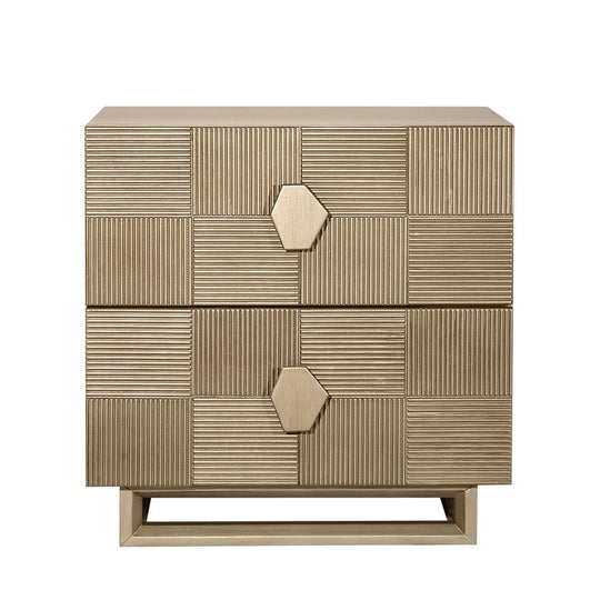 Alvon Bedside Table - Large Antique Gold