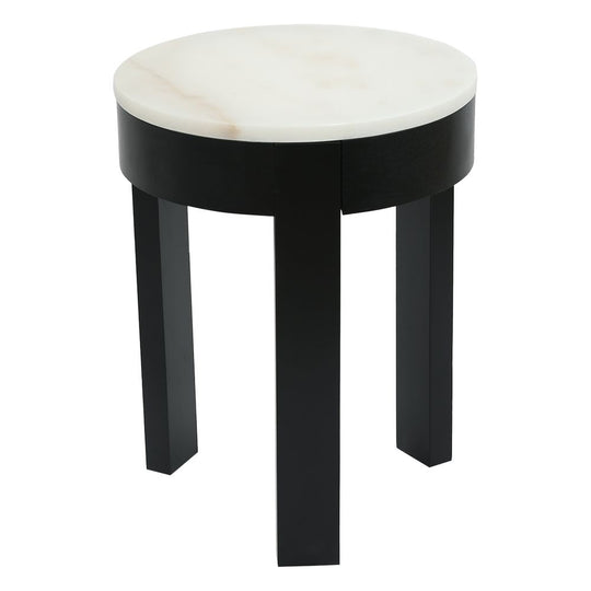 Olvyn Marble Side Table - Small Black