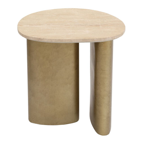 Audley Large Side Table - Travertine