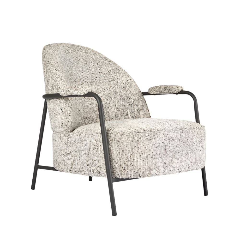 PLUM ARMCHAIR VANILLA BOUCLE
