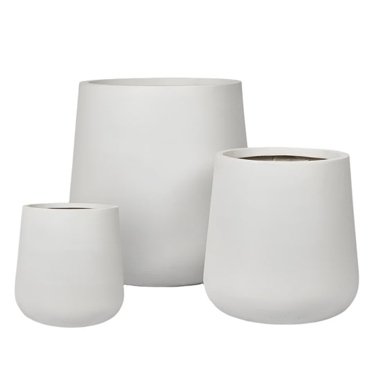 QUIN PLANTER SET OF 3 WHITE