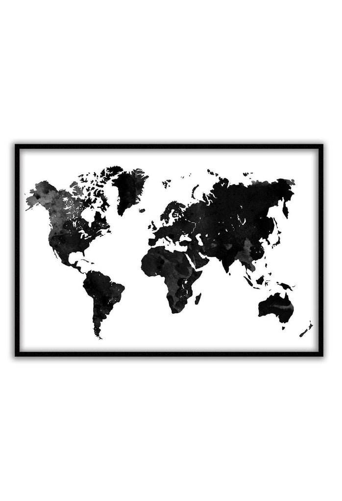 World Map Black