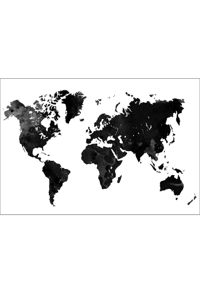 World Map Black