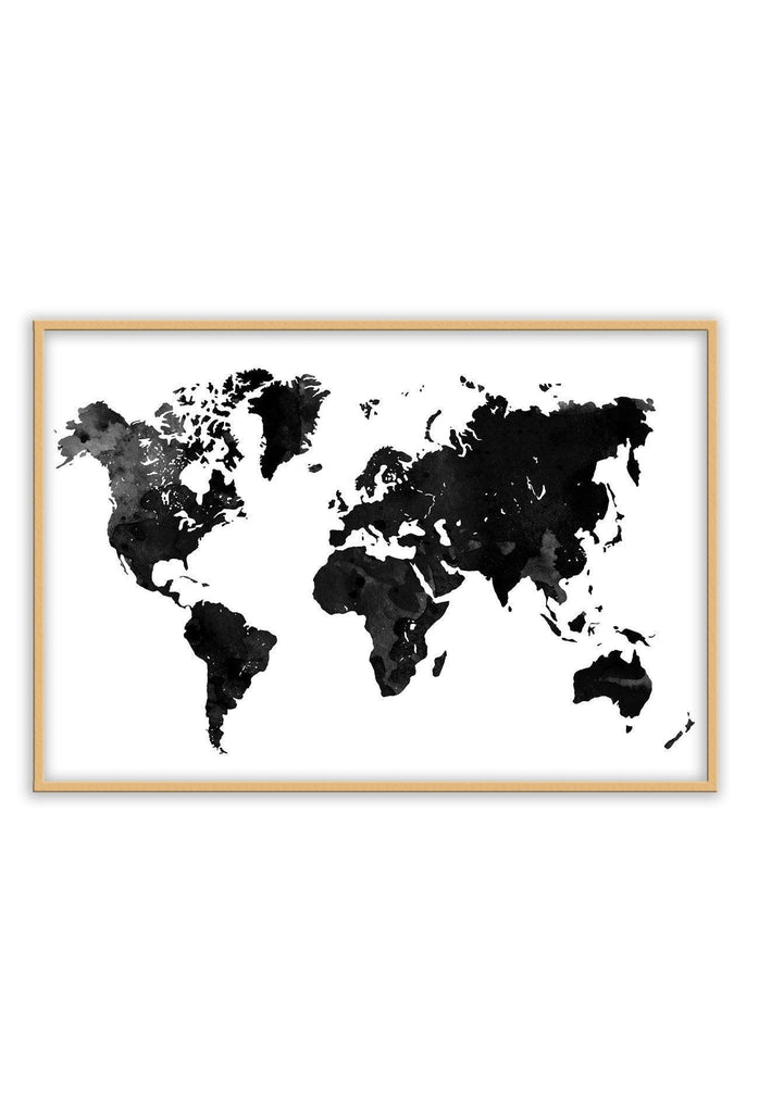 World Map Black