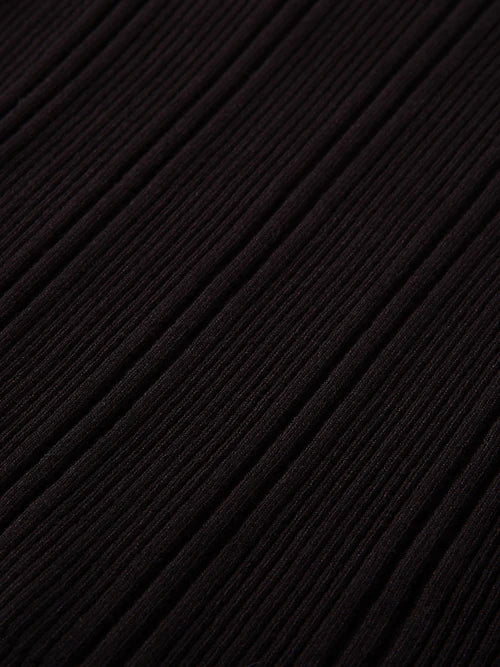 Ribbed Turtleneck Sweater - Black Sky