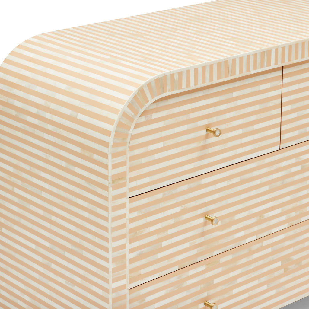 Lucaro Bone Inlay 4-Drawer Almond