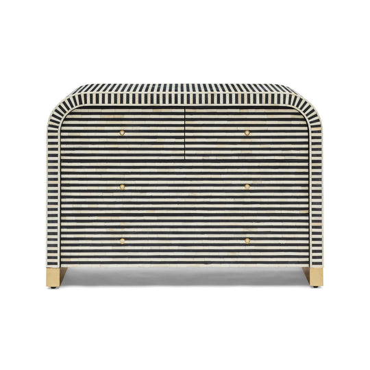 Lucaro Bone Inlay 4-Drawer Black