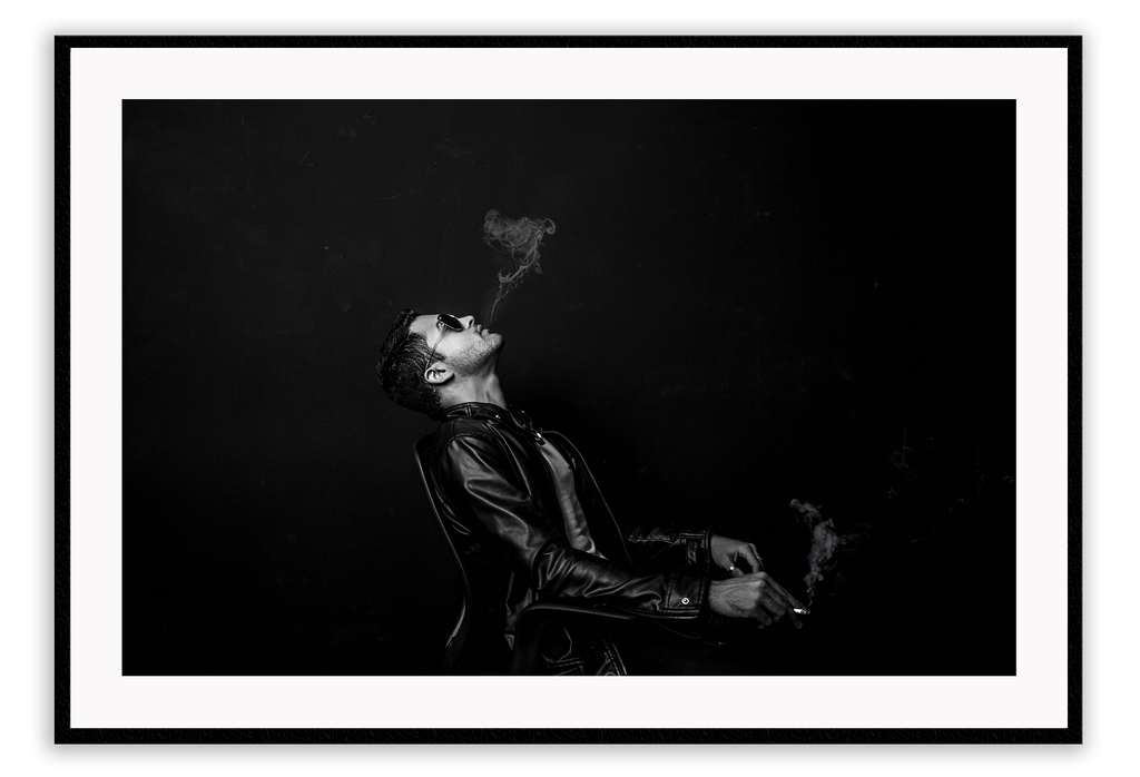Black and white landscape celebrity singing smoking iconic photography fashion