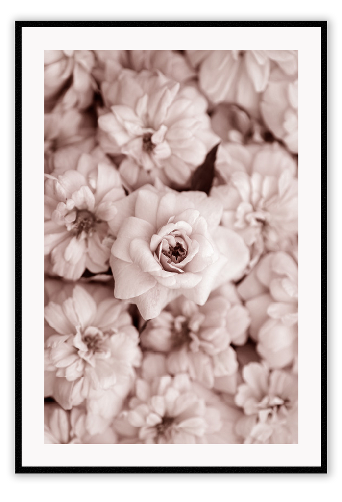 A natural, floral wall art with pink flower boutique. 