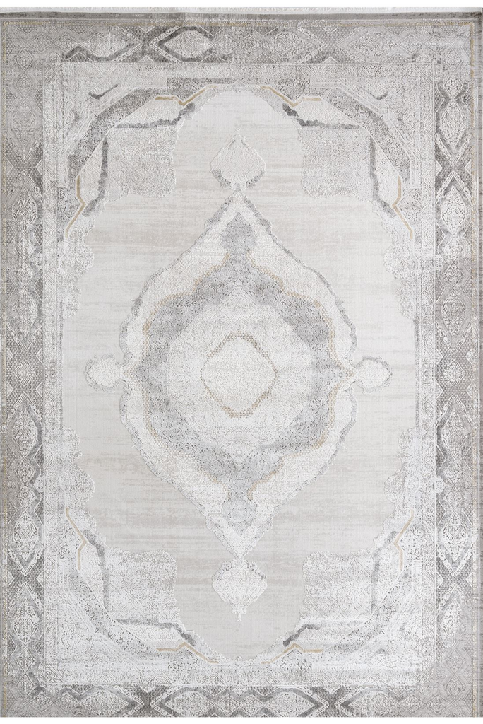 Fusion Embossed Rugs Y269D-Cream-Grey | Buy Rugs Online – Canvas Home ...