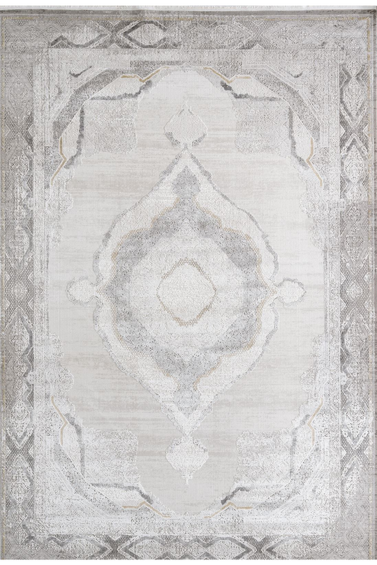 Fusion Embossed Rugs 120 - Cream Grey
