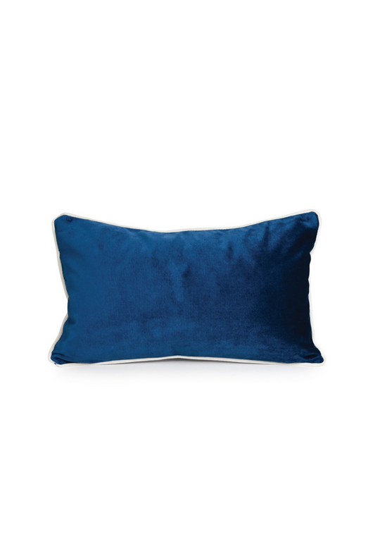 Gilda Cushion Navy - White Piping