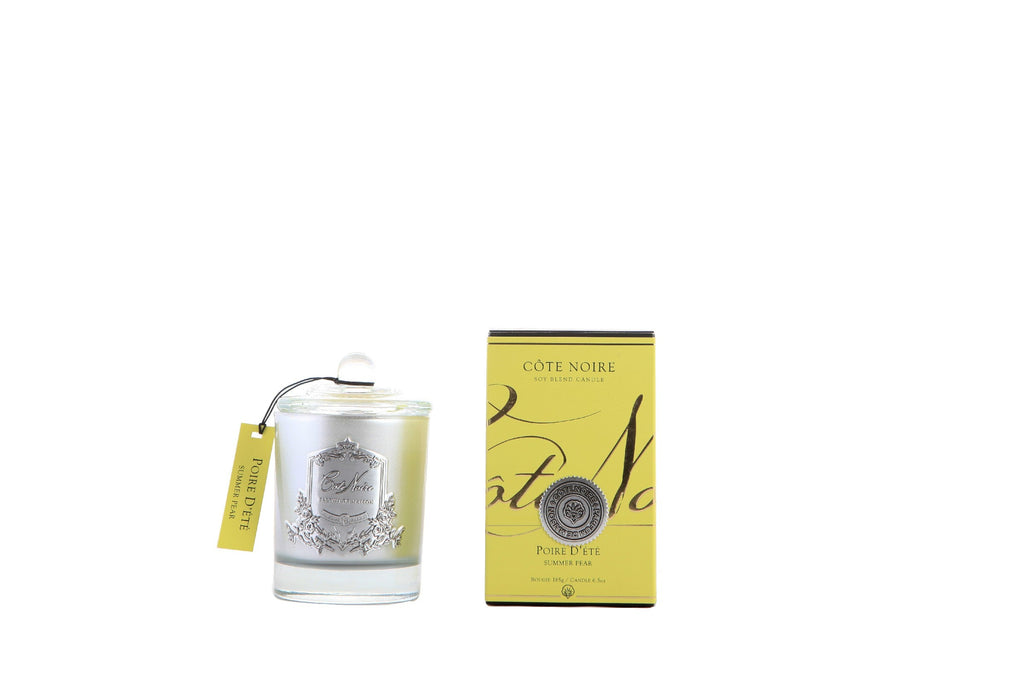 Summer Pear - Cote Noire Silver Badge Candle - 450g