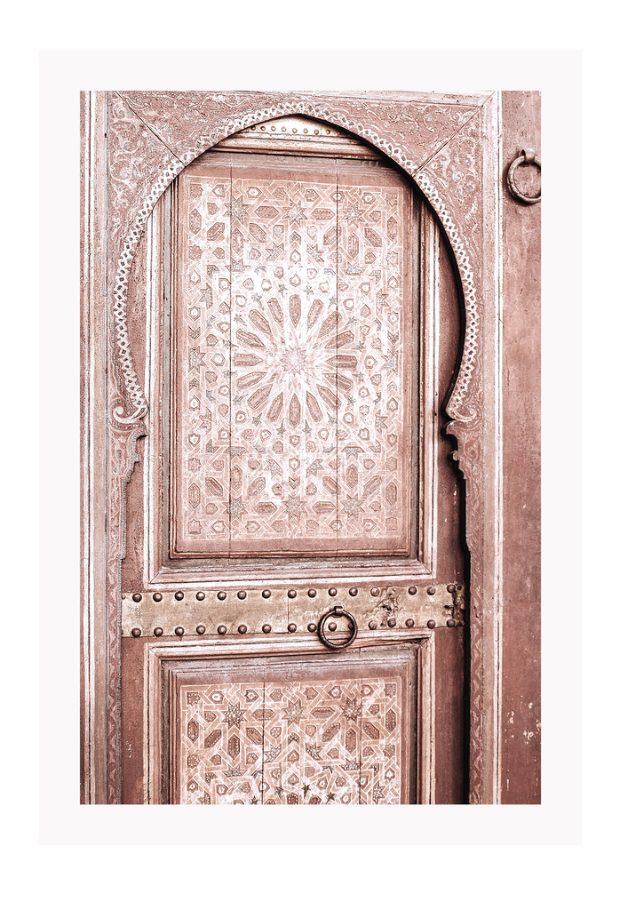 Morrocco print architechture india rust warm pattern tones archway door 