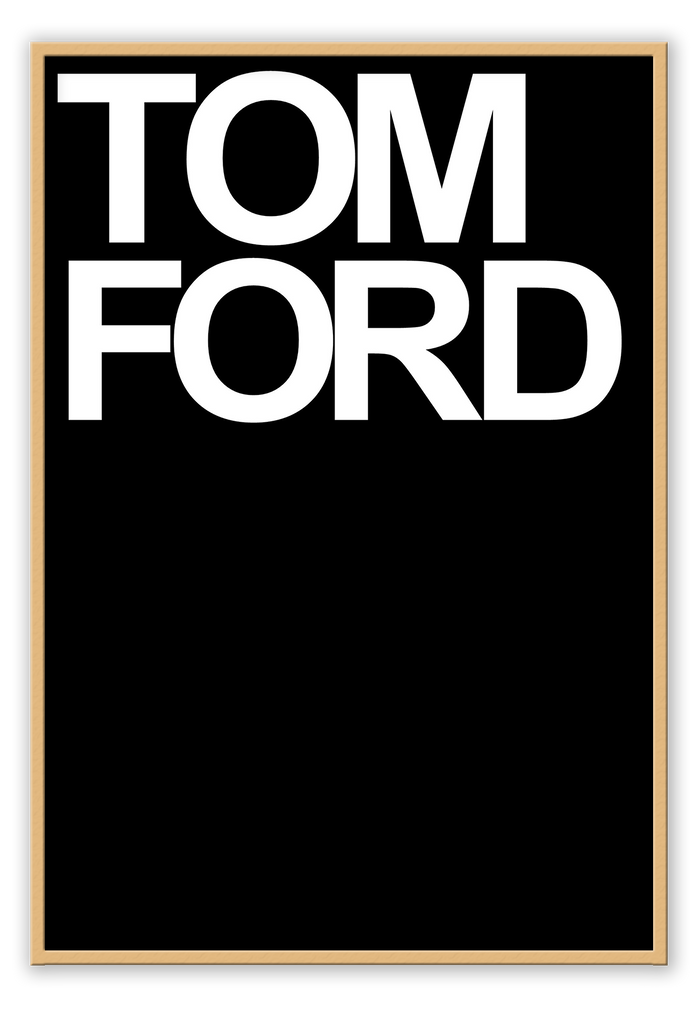 A black and white fashion wall art of tomford fashion book cover. 