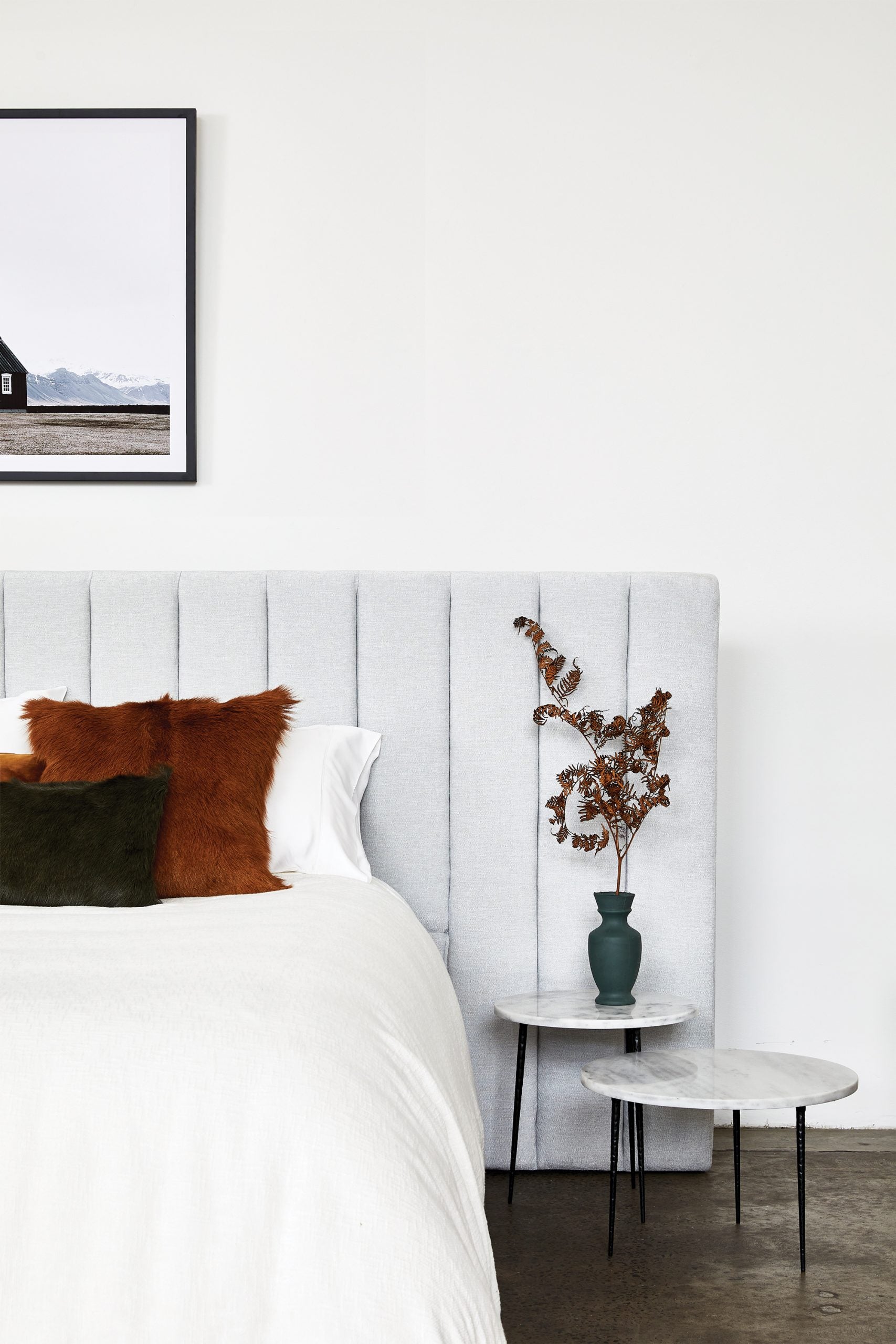Light grey bedhead sale