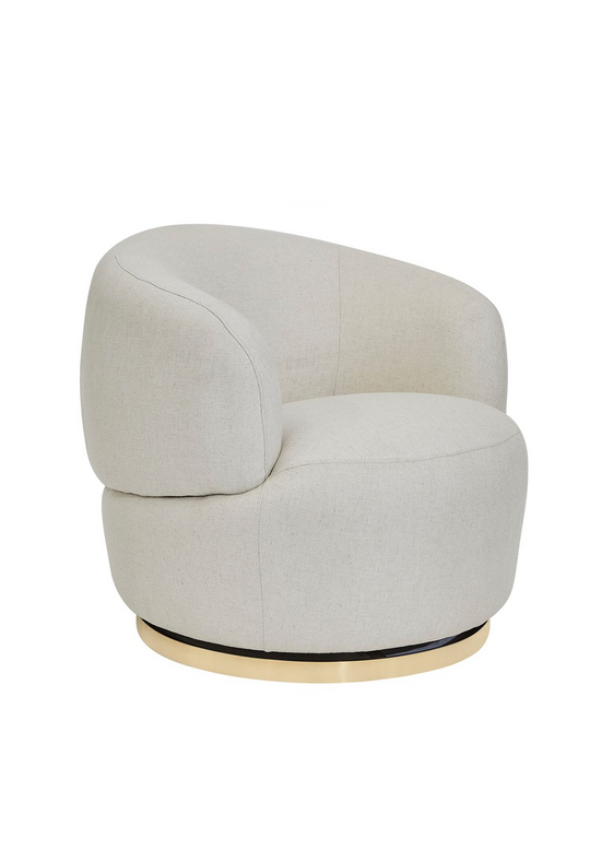 Truddy Swivel Occasional Chair - Natural Linen