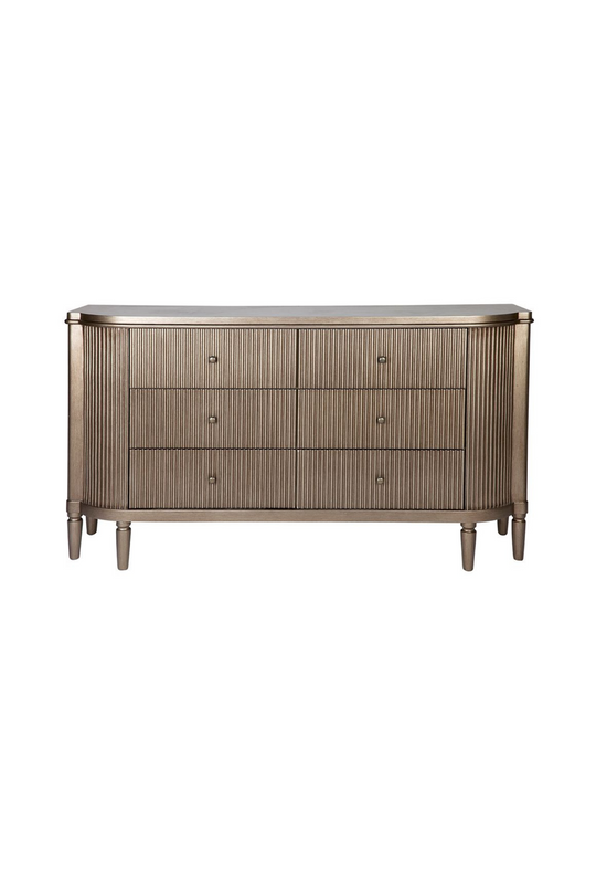 Ariela 6 Drawer Chest - Antique Gold