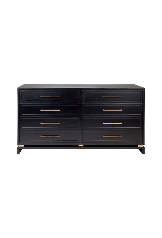 Perla 8 Drawer Chest Black