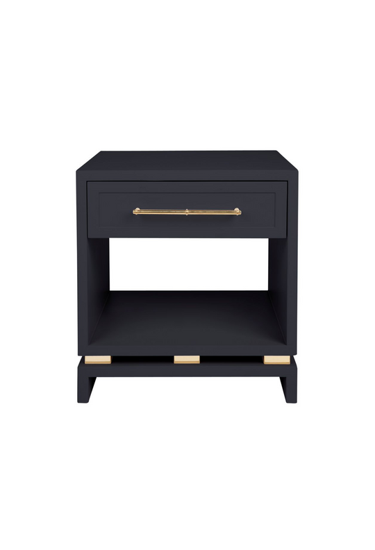 Perla Bedside Table Black- Small