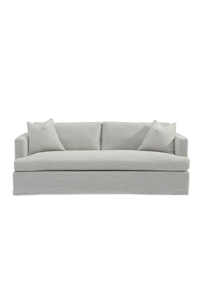 Comfort elegant grey linen slip cover 3 seater sofa