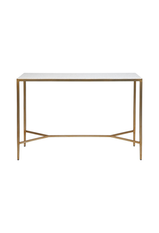 Chelia Stone Console Table - Large Antique Gold