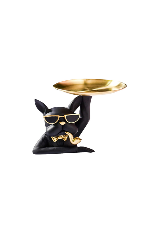 Bulldog with Pipe Tray - Black (Sale)