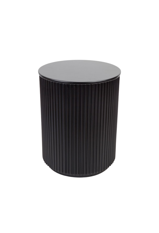 Naomi Round Side Table - Black