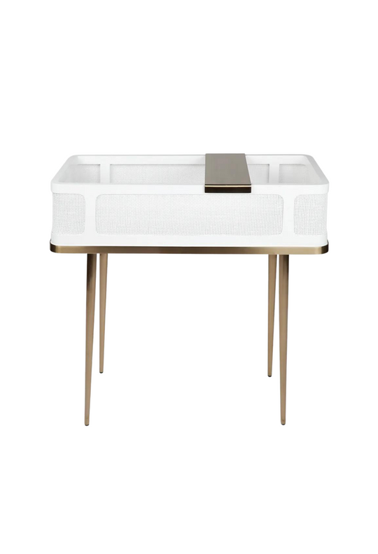 Draper Rattan Bar Table - White (Sale)