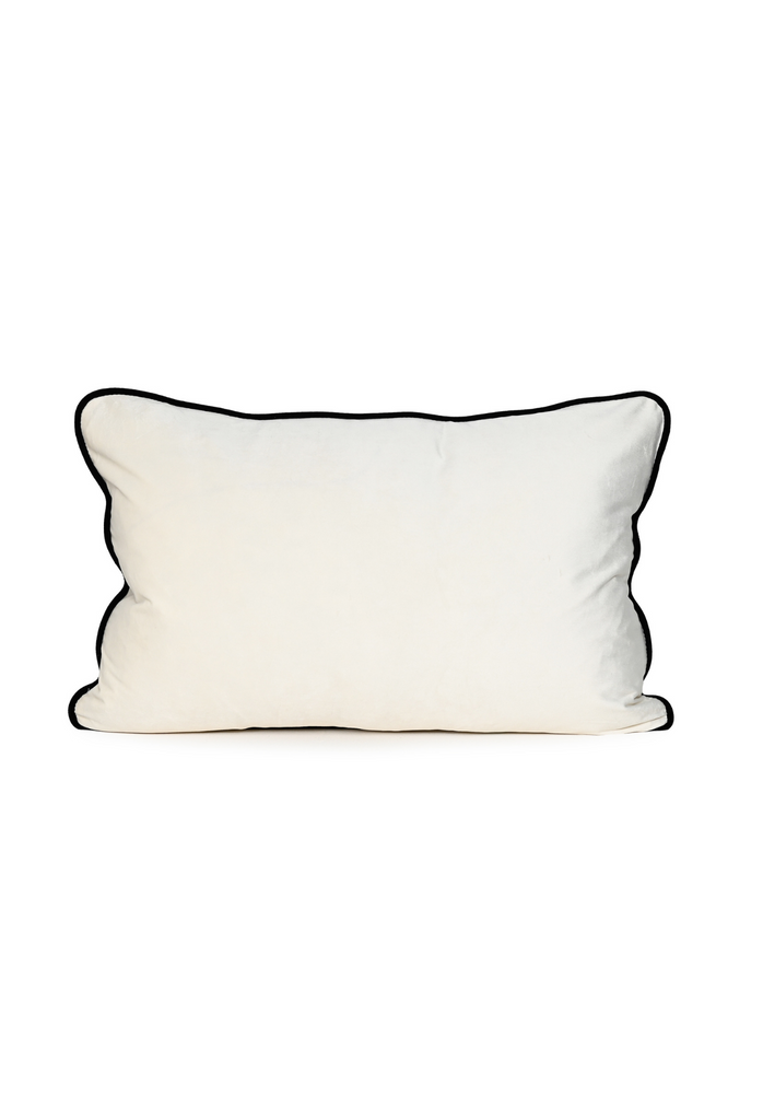 Coco Piped Cushion - Ivory