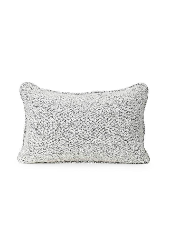 Coco Piped Cushion – Black and White Boucle
