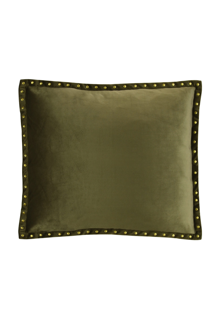 Semplice studded Cushion - Olive