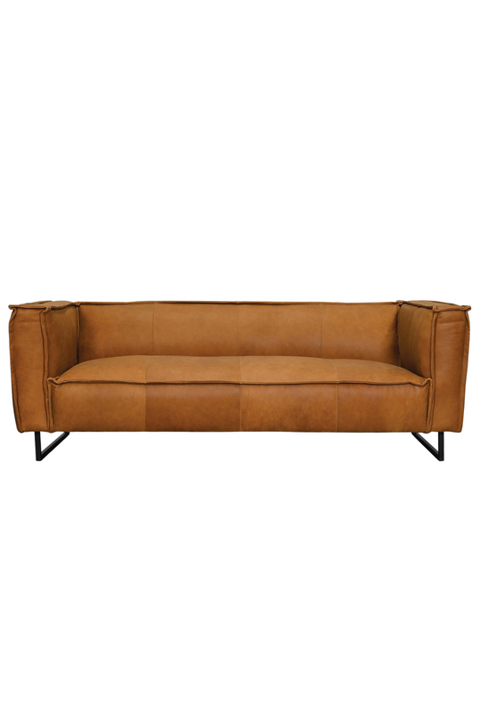 Loreta Leather Sofa - Cognac