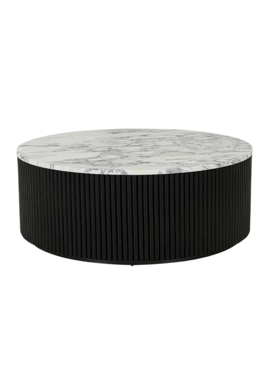 Bernan Ripple Coffee Table - White/Black