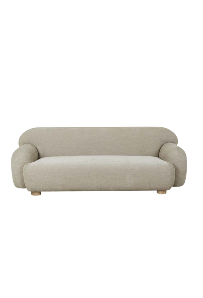 Beige bold 3 seater sofa