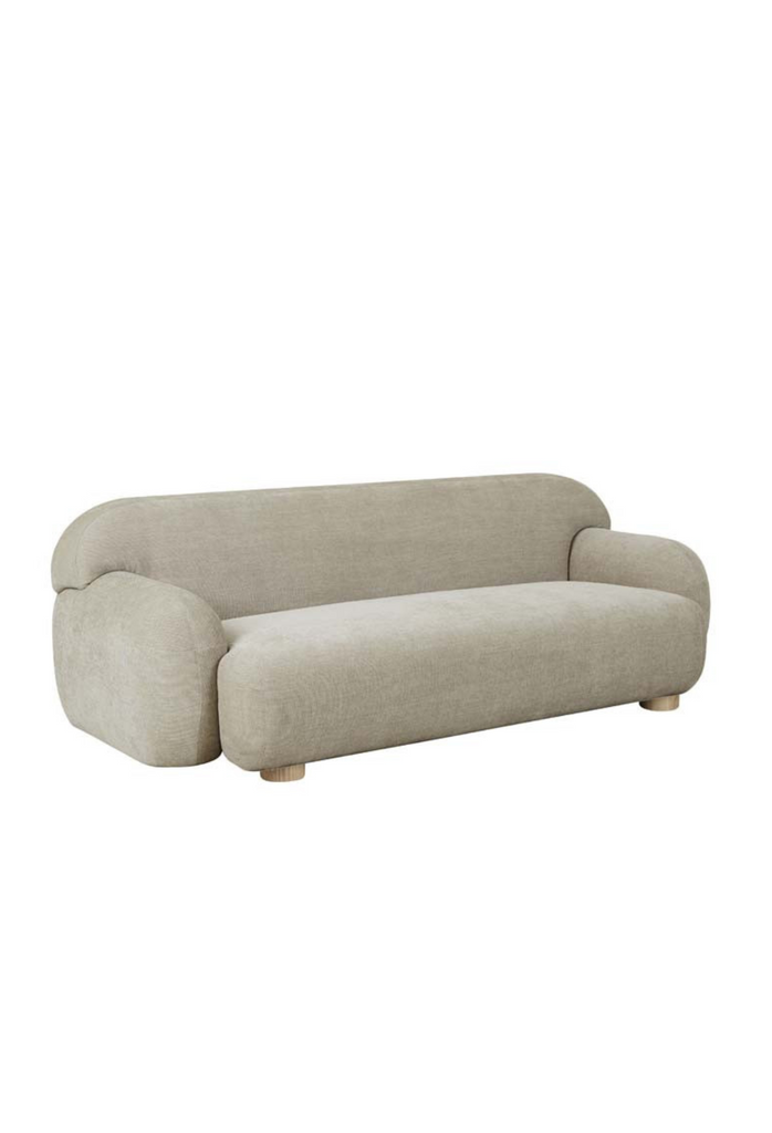 Beige bold 3 seater sofa