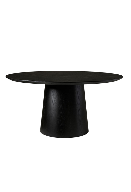 Pilar Round Dining Table Black Small
