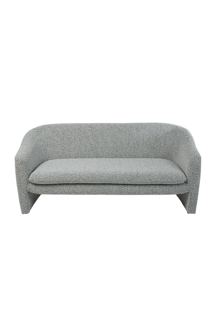 Grey Boucle 3-Seater Sofa