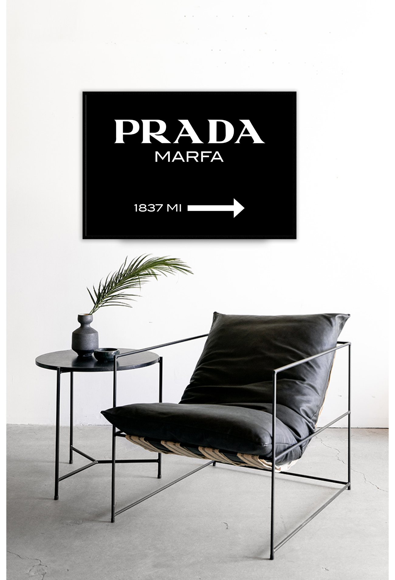 Prada Marfa Black  Picture Frame – Canvas Home Interiors