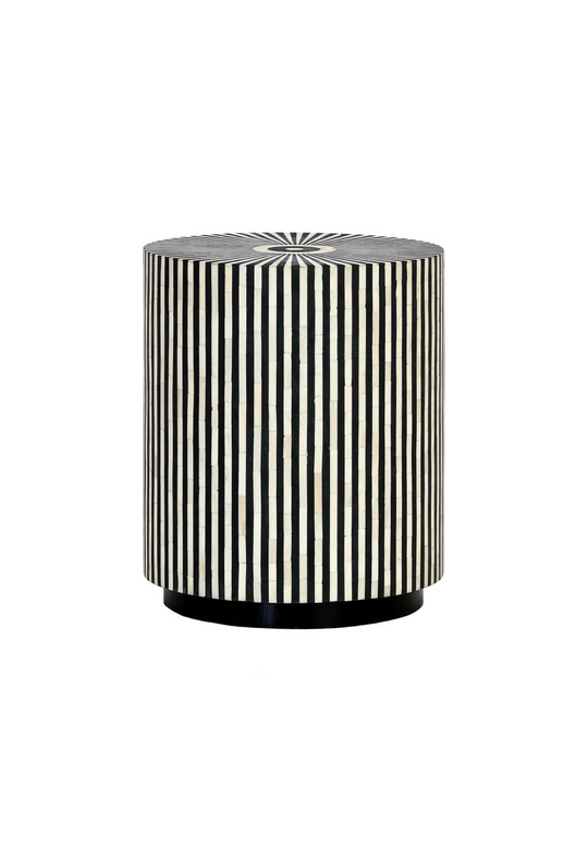 Mikela Bone Inaly Side Table - Black