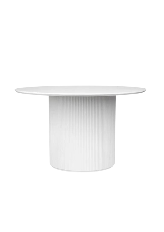 Arlonald Round Dining Table - 1.2m White